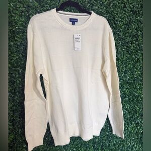 Club Room Men's Off-White Crewneck Sweater